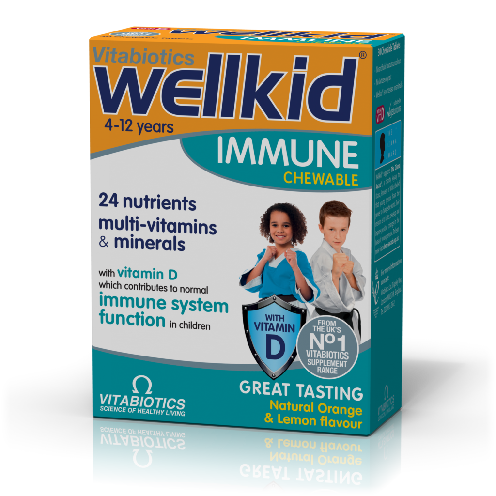 thumbnail image 2 of Vitabiotics WellKid Immune Chewable Tablets – 30 Count, Kids Vitamin Support, EAN 5021265246441 2 of 4